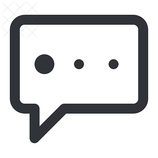 Chat, communication, conversation, dots, message icon.