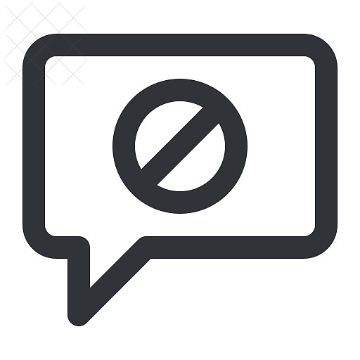 Block, bubble, chat, communication, conversation icon.