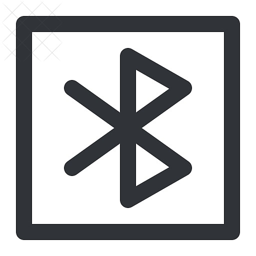Bluetooth, communication, square icon.
