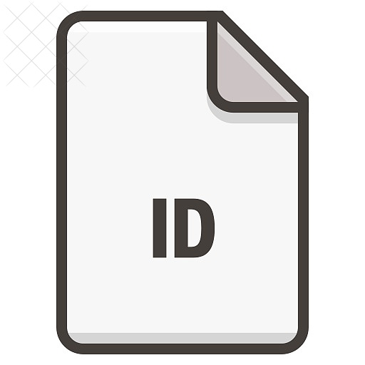 Document, file, format, id icon.