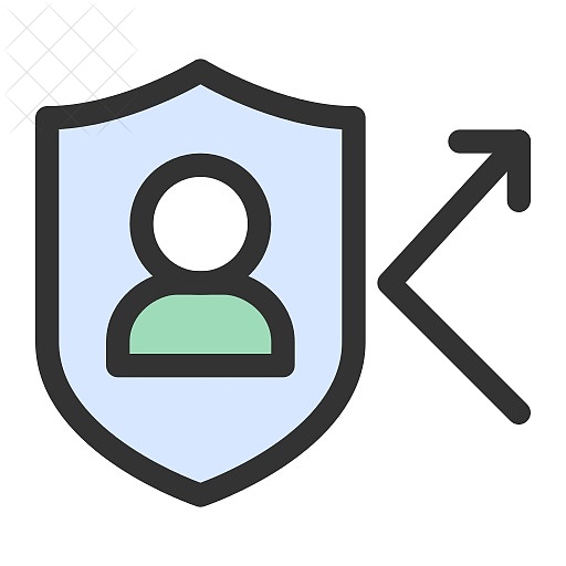 Gdpr, personal data, protection, shield icon.
