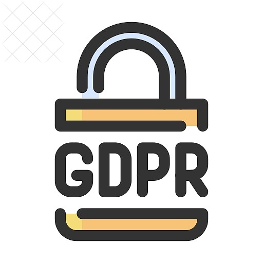 Gdpr, lock, protection, regulations icon.