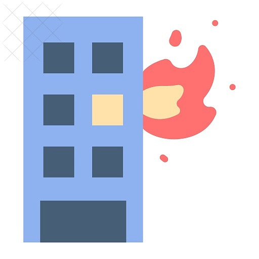 Accident, building, danger, disaster, emergency icon.