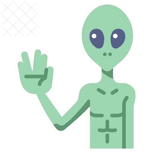 Alien, astronomy, fiction, galaxy, space icon.
