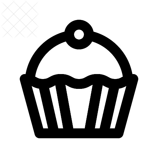 Bakery, cupcake icon.