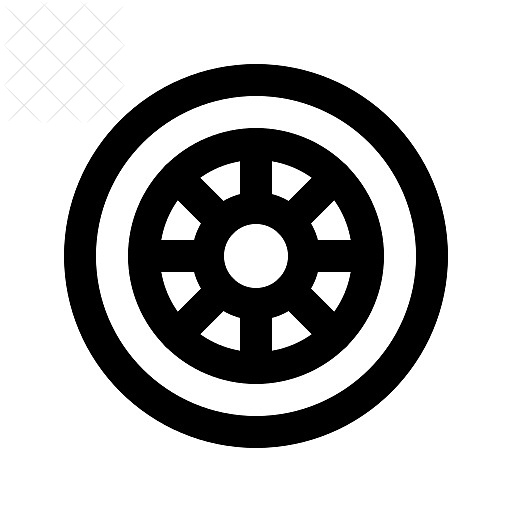 Car, wheel icon.