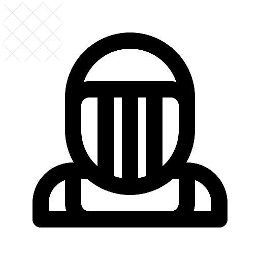 Fencing, mask icon.