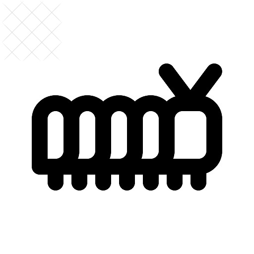 Insects, worm icon.