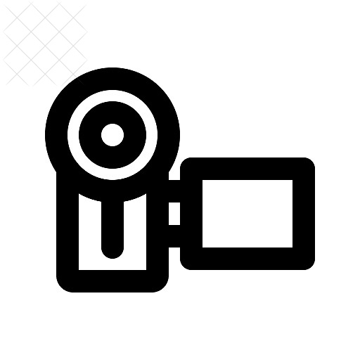 Camera, hand, hold, video icon.