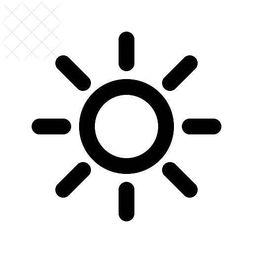 Sunny, weather icon.