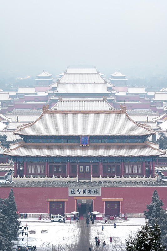 北京故宮雪景圖片素材