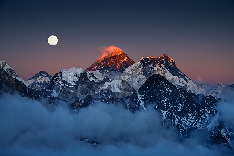 喜馬拉雅山雪山風景圖片素材