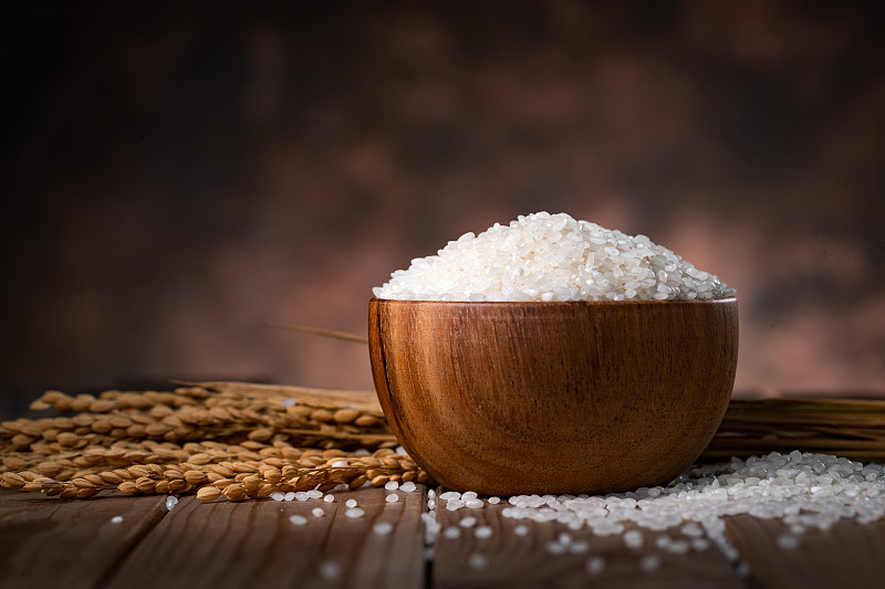 一碗大米和水稻圖片素材