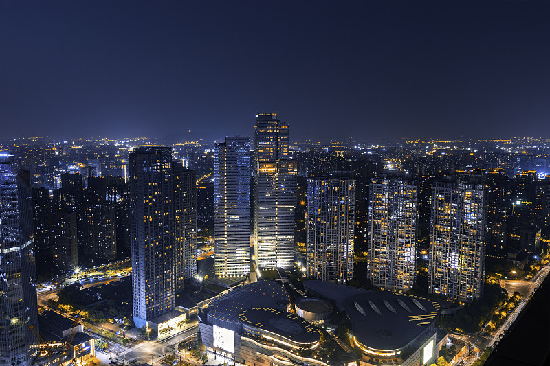 城市建筑夜景燈光圖片素材