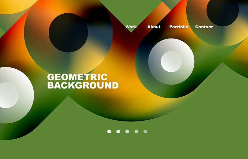 網站登陸頁面抽象幾何背景插畫圖片