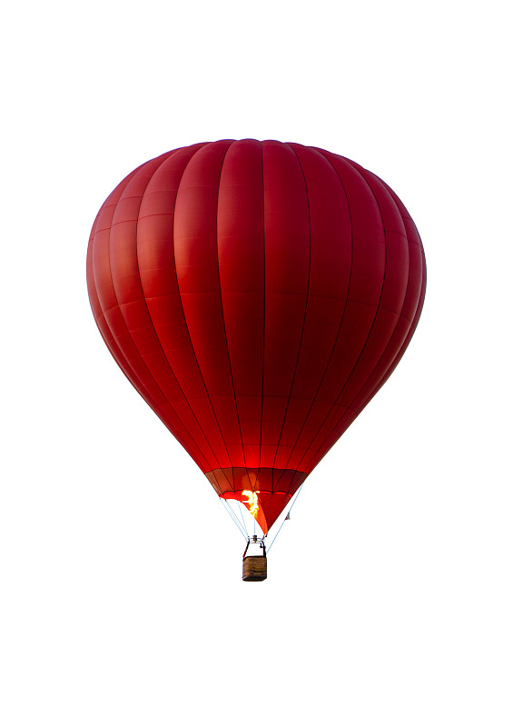 低角度的熱氣球在晴朗的天空飛行圖片素材