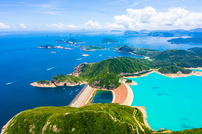中國香港全球地質公園的萬宜水庫圖片素材