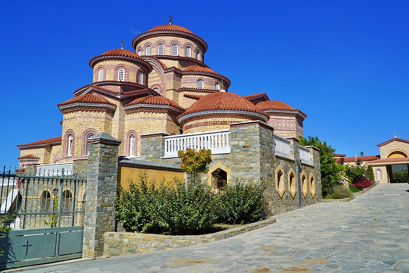 希臘Makri村Evros圣修道院的Panagia。攝影圖片