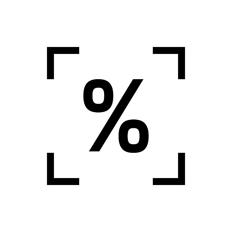 折扣矢量圖標標志輪廓黑色EPS 10。百分比存款的跡象。銀行、金融服務平面插圖。目標受眾關注。孤立在白色的。web, app, dev，信息圖的符號。插畫圖片