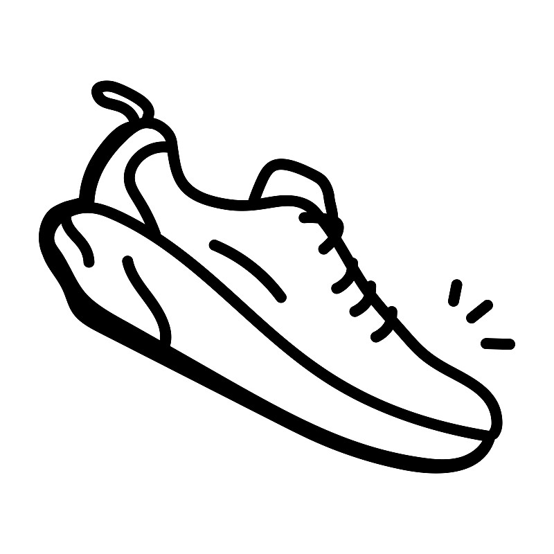 跑步鞋插畫圖片