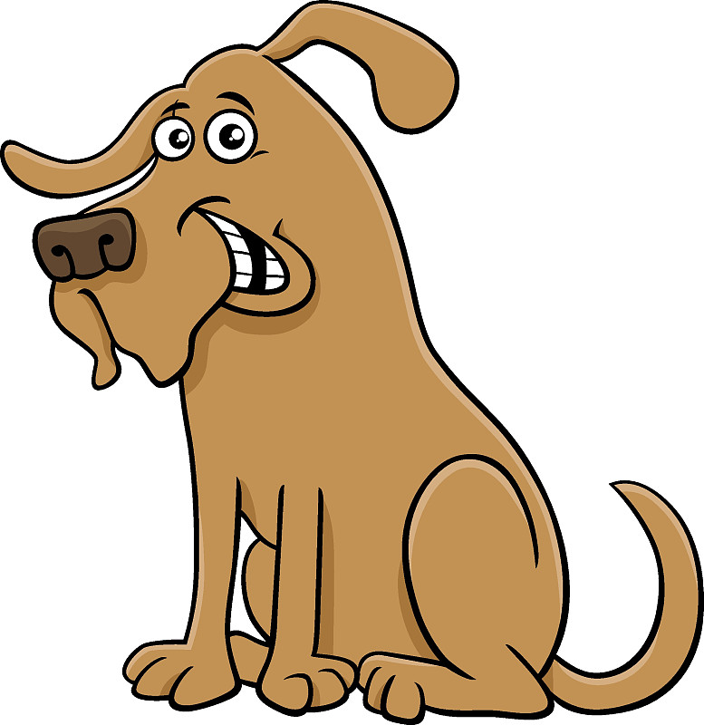 卡通微笑狗漫畫動物人物插畫圖片