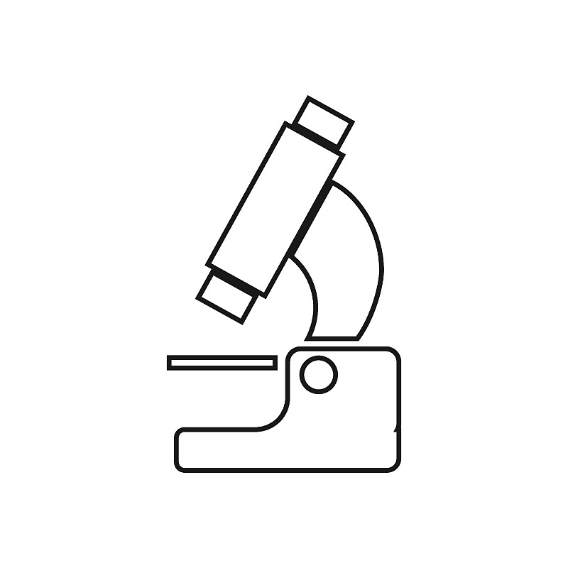 顯微鏡的標志插畫圖片