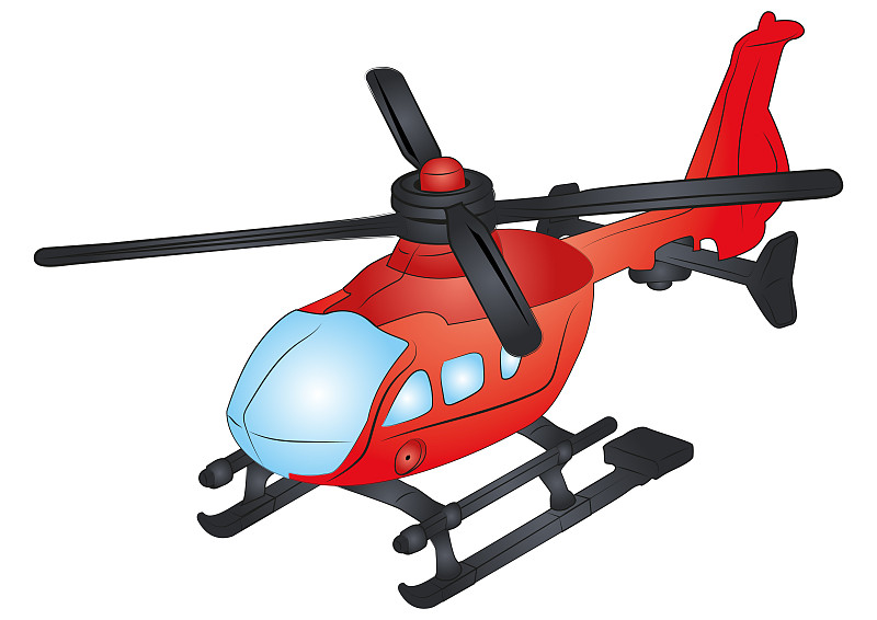 卡通直升機。玩具。向量的直升機插畫圖片