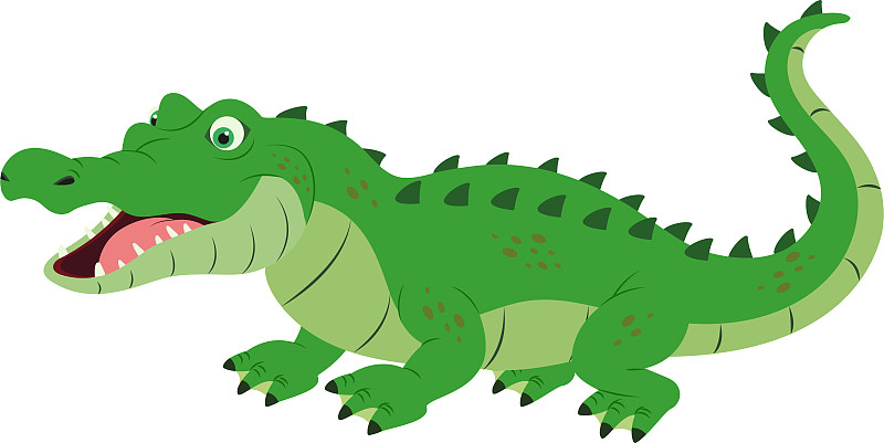 卡通向量鱷魚插畫圖片