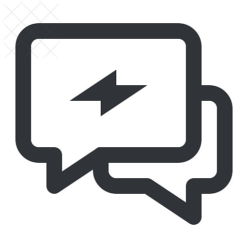 Chat, communication, conversation, electric, message icon.