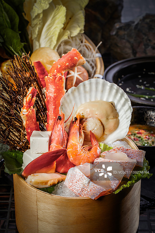 海鲜火锅菜肴图片素材