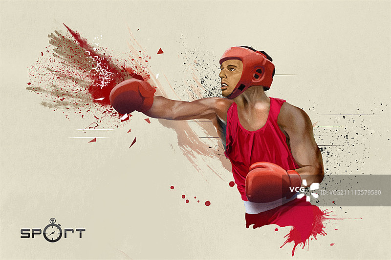 美国黑人拳击手图片素材