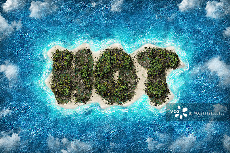 自然 海洋 开发 利益 金钱 价值 岛屿 俯视 鸟瞰 创意图片素材