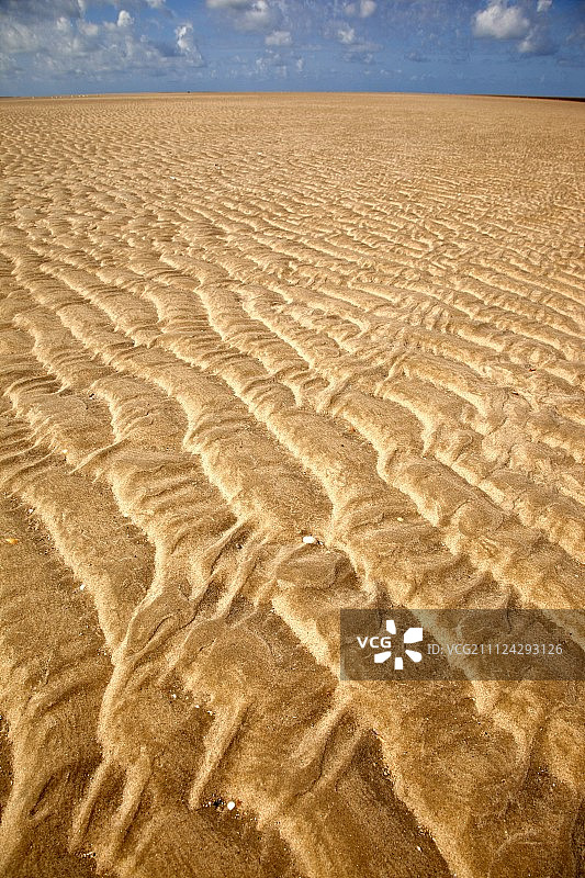 丹麦法诺海滩上的涟漪图片素材