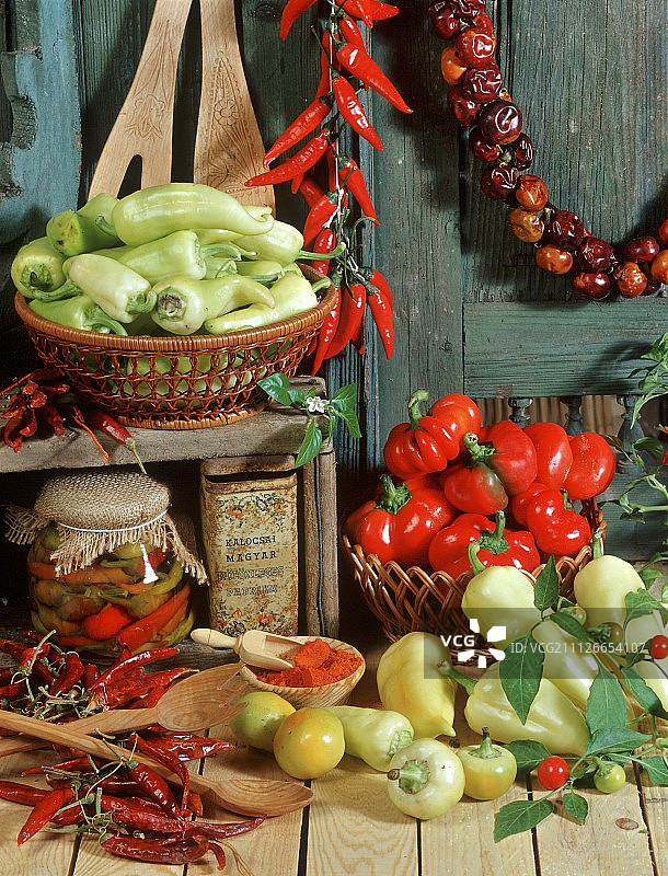 匈牙利的各种辣椒图片素材