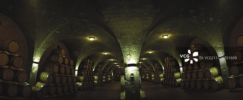酒窖，意大利托斯卡纳蒙塔尔奇诺的Tenuta Corte Pavone图片素材