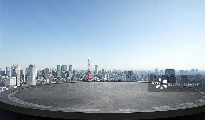 日本东京城市风光平台图片素材