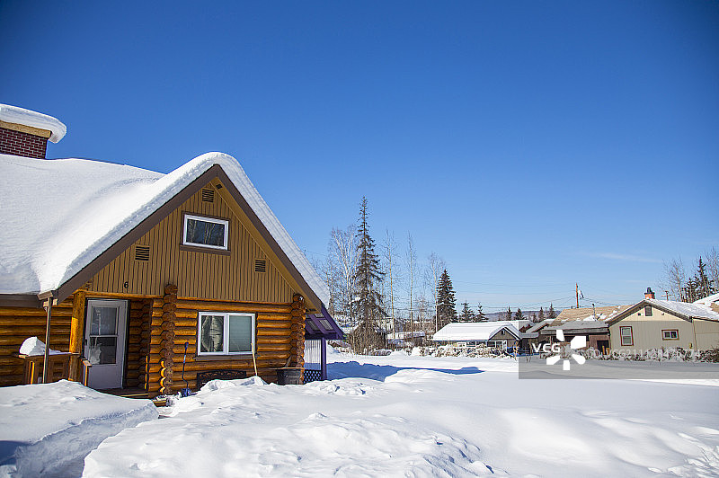 雪景,雪,小木屋图片素材
