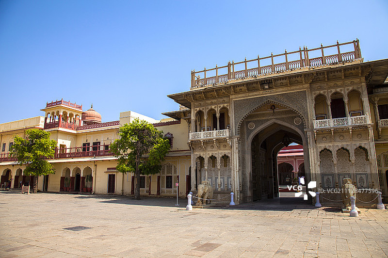 斋浦尔城市宫殿,斋浦尔,印度图片素材