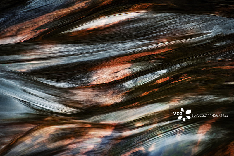 抽象的涟漪秋天的河流图片素材