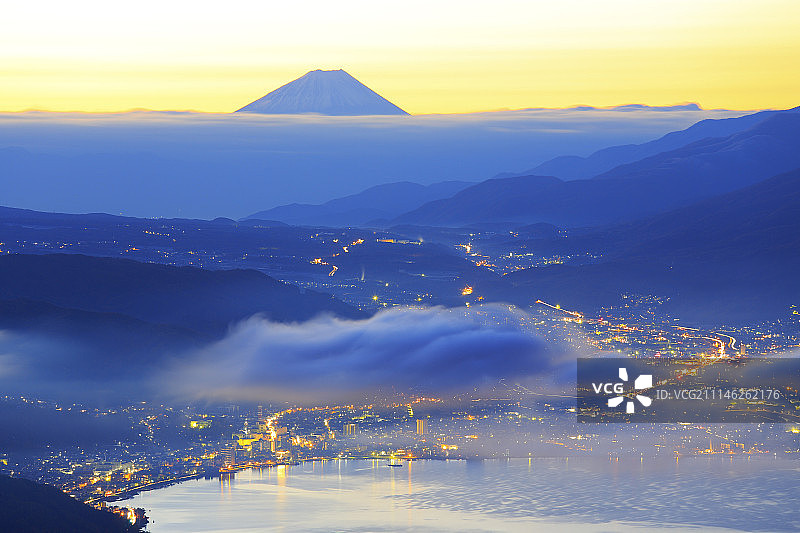 富士山的美景图片素材