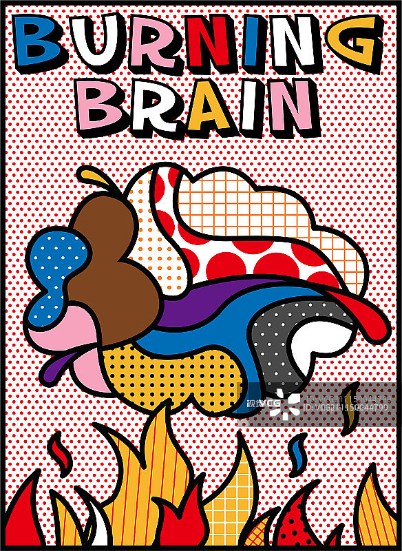 波普 大脑 脑力 艺术 色彩 几何 图案图片下载