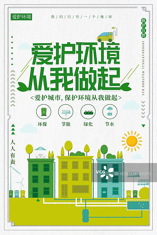 绿色城市宣传海报图片素材