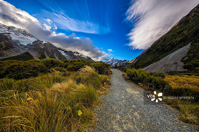 新西兰库克雪山图片素材