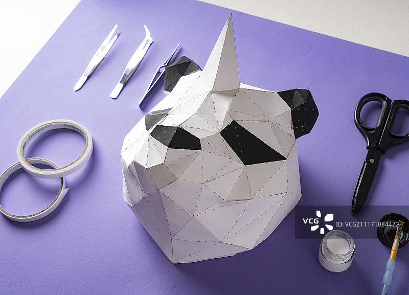 手工折纸熊猫图片素材