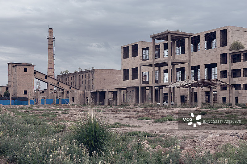 甘肃废弃的工厂图片素材