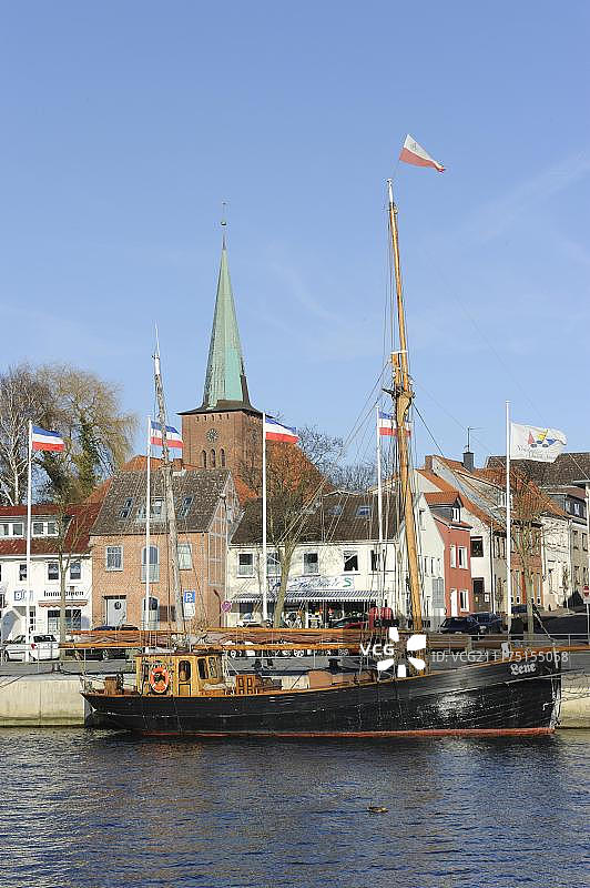 荷斯坦的港口，Schleswig-Holstein，德国，欧洲图片素材
