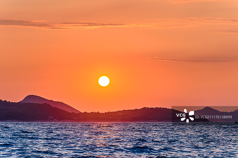 亚得里亚海的日落图片素材