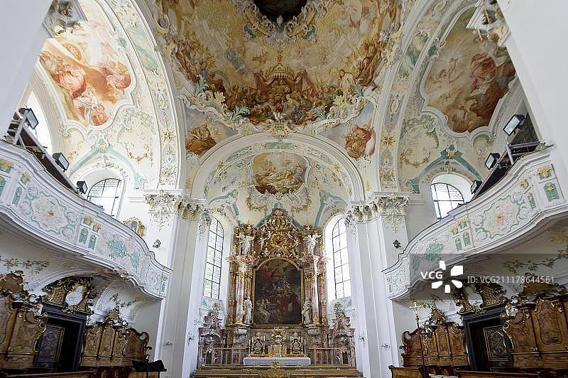 德国巴登-符腾堡沃尔夫费格城堡教堂Schlosskirche内景图片素材