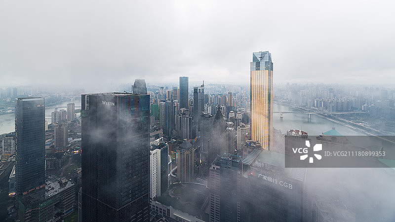 重庆城市天际线图片素材
