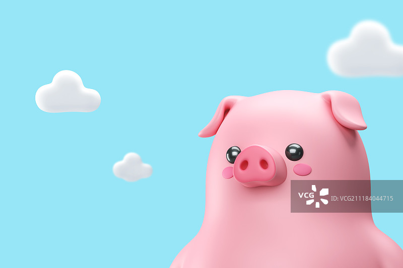 3D金猪人物，2019猪年卡通设计。006图片素材